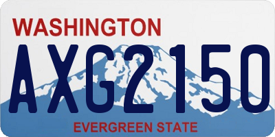 WA license plate AXG2150
