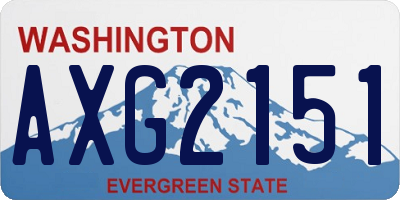 WA license plate AXG2151