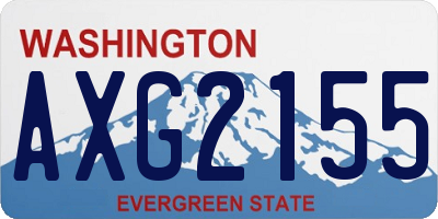 WA license plate AXG2155