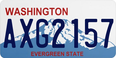 WA license plate AXG2157