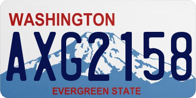 WA license plate AXG2158