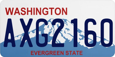 WA license plate AXG2160