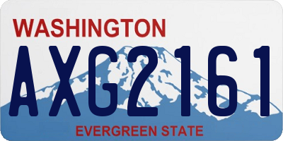 WA license plate AXG2161