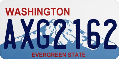 WA license plate AXG2162