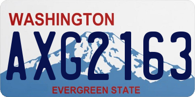 WA license plate AXG2163
