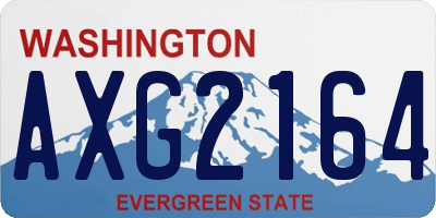 WA license plate AXG2164
