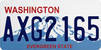 WA license plate AXG2165