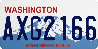 WA license plate AXG2166