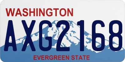 WA license plate AXG2168