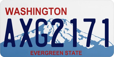 WA license plate AXG2171