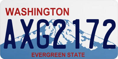 WA license plate AXG2172