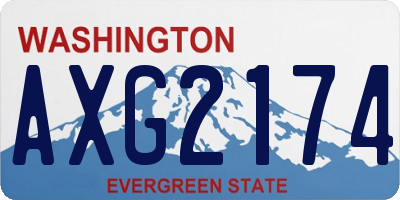 WA license plate AXG2174