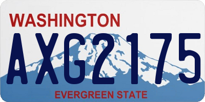 WA license plate AXG2175