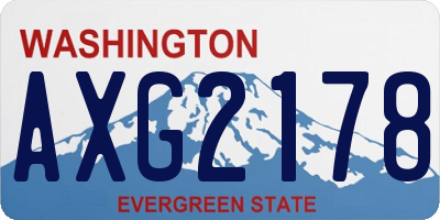 WA license plate AXG2178
