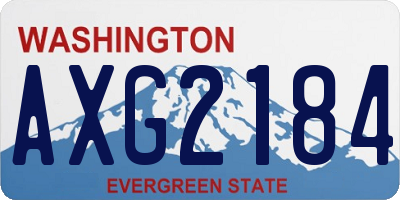WA license plate AXG2184