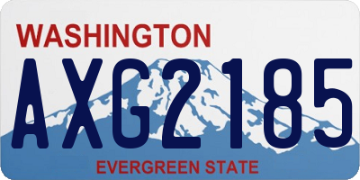 WA license plate AXG2185