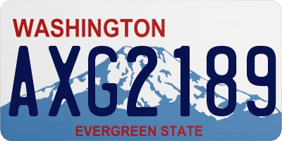 WA license plate AXG2189