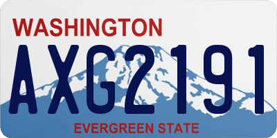 WA license plate AXG2191