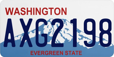 WA license plate AXG2198