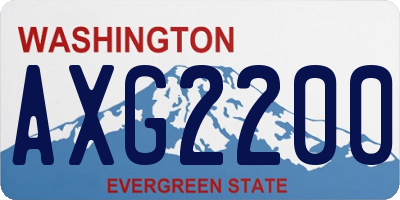 WA license plate AXG2200