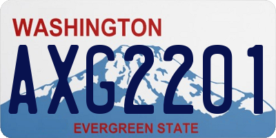 WA license plate AXG2201