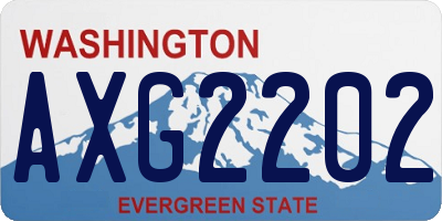 WA license plate AXG2202