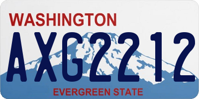 WA license plate AXG2212