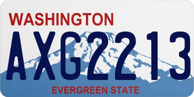WA license plate AXG2213