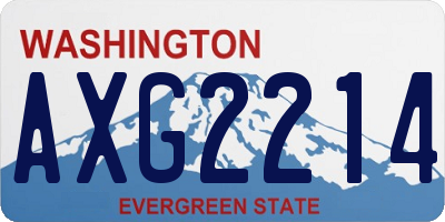 WA license plate AXG2214