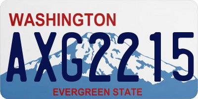 WA license plate AXG2215
