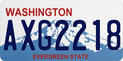 WA license plate AXG2218