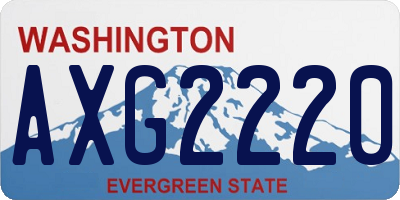 WA license plate AXG2220