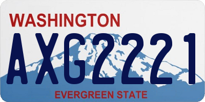 WA license plate AXG2221