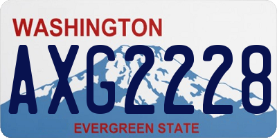 WA license plate AXG2228