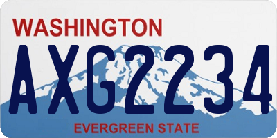 WA license plate AXG2234