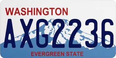 WA license plate AXG2236