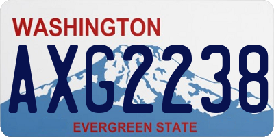 WA license plate AXG2238