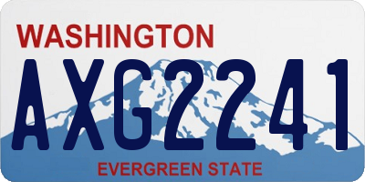 WA license plate AXG2241