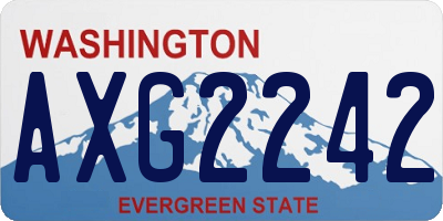 WA license plate AXG2242
