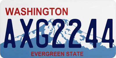 WA license plate AXG2244
