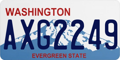 WA license plate AXG2249