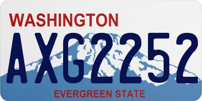 WA license plate AXG2252