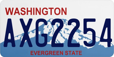 WA license plate AXG2254