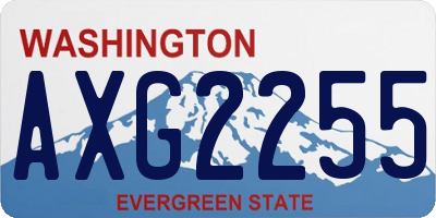 WA license plate AXG2255