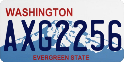 WA license plate AXG2256