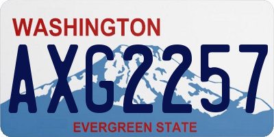 WA license plate AXG2257