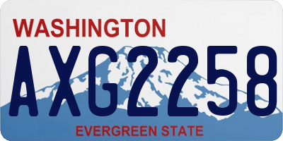 WA license plate AXG2258
