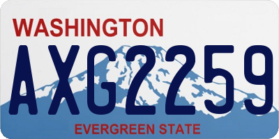 WA license plate AXG2259