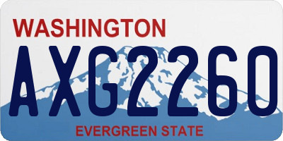 WA license plate AXG2260