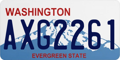 WA license plate AXG2261